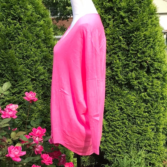 Last 1️⃣ Pink V-Neck Slouchy Sweater - Picture 4 of 5